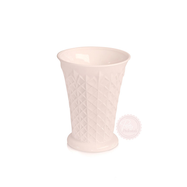 Pink Milk Glass Vase