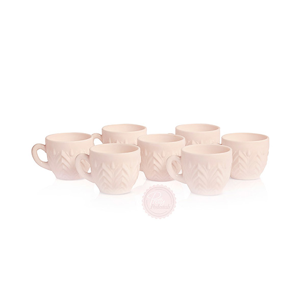 Pink Milk Glass Cups