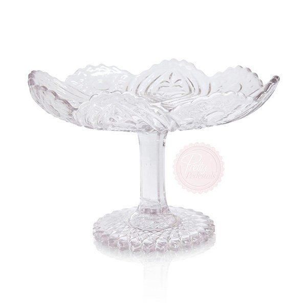 Clear Octagon Compote