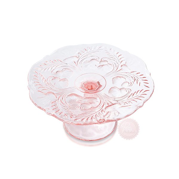 Pink Thistle Cake Stand Small
