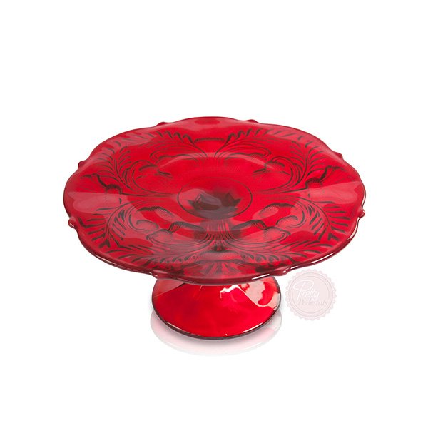Red Thistle Cake Stand Large