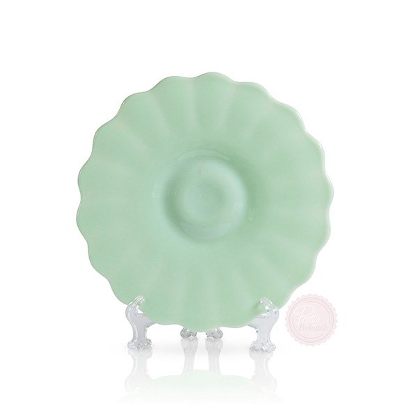 Mint Green Milk Glass Plate