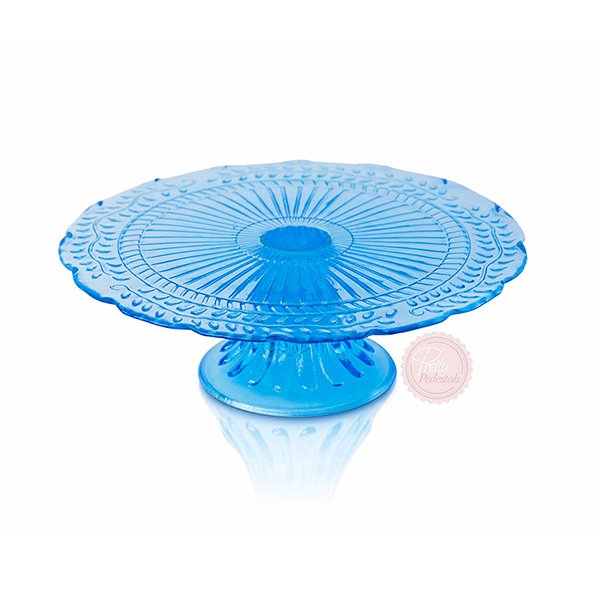 Royal Blue Fern Cake Stand Small