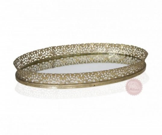 gold vintage tray hire