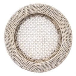 rattan charger plate hire