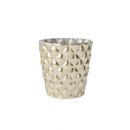 quilted mercury gold votive candle hire