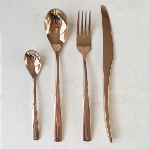 rose gold cutlery hire - classic style