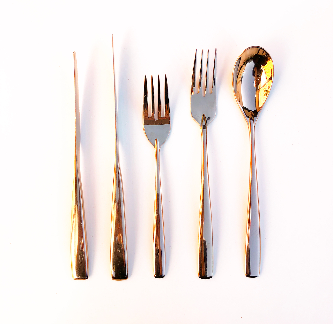 Rose Gold Cutlery Hire – Classic Style