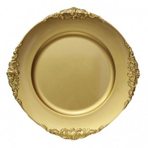 gold charger plate hire