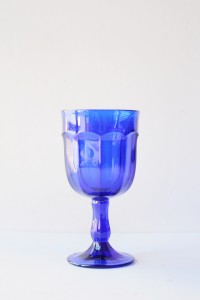 cobalt blue glassware hire