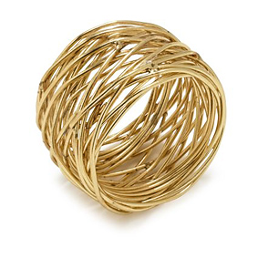 Napkin Ring Hire – Gold Wire