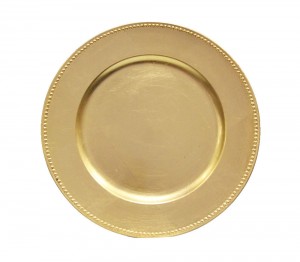 gold charger plate hire