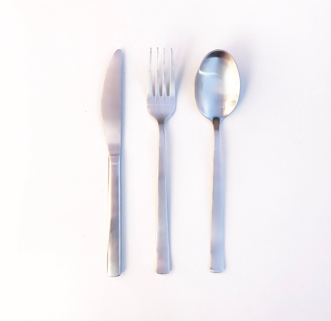 Brushed Silver Cutlery Hire – Urban Style