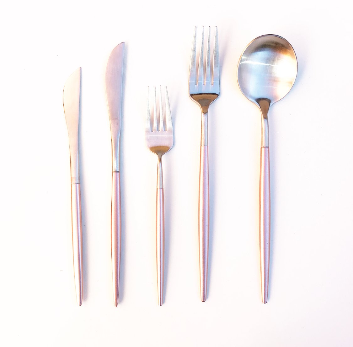 Pink and Silver Cutlery Hire – Contemporary Style
