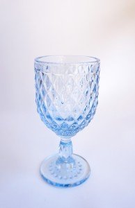 light blue glassware hire
