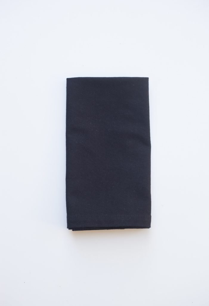 Cotton Napkin Hire Black The Pretty Table