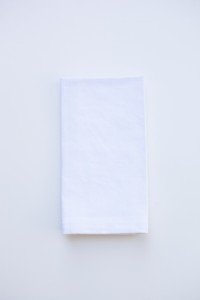 white linen napkin hire