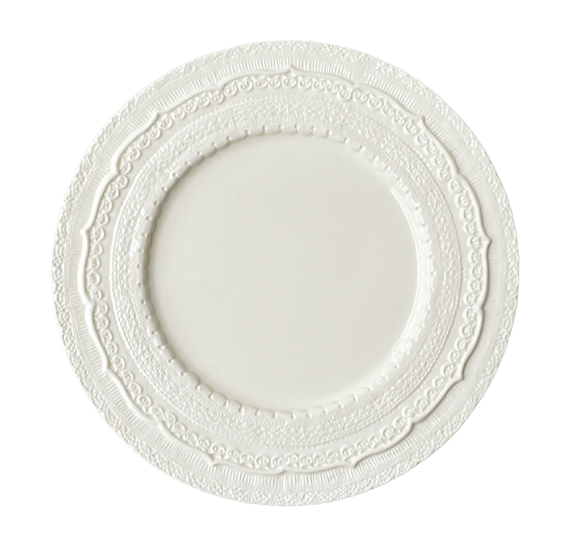 Ivory Lace Charger Plate Hire