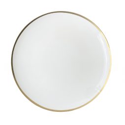 contemporary white and gold charger plate hire