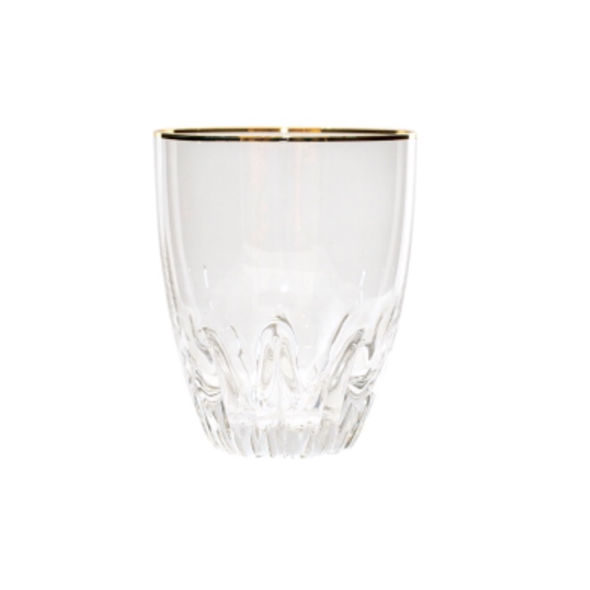 Gold Rim Water Glass Hire
