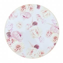 pink floral placemat hire