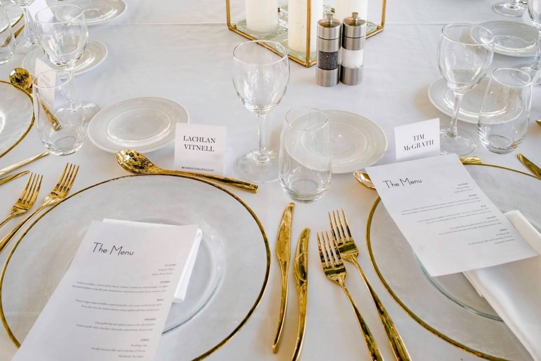 Gold Cutlery Hire The Pretty Table Tableware Hire Sydney