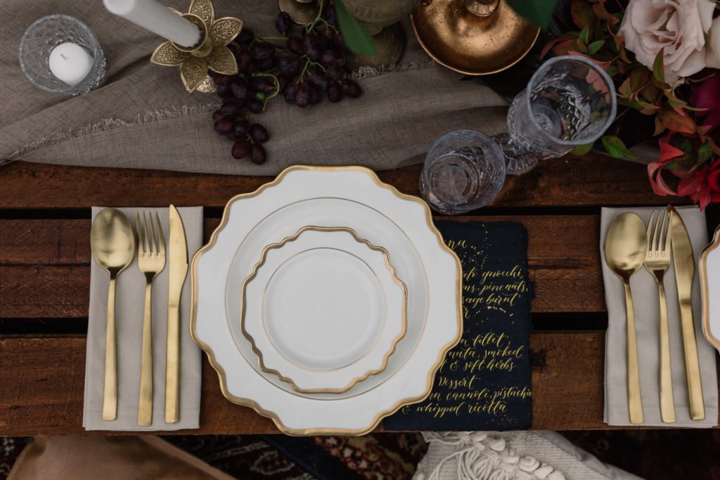 Ornate Dinnerware Hire The Pretty Table Event Hire