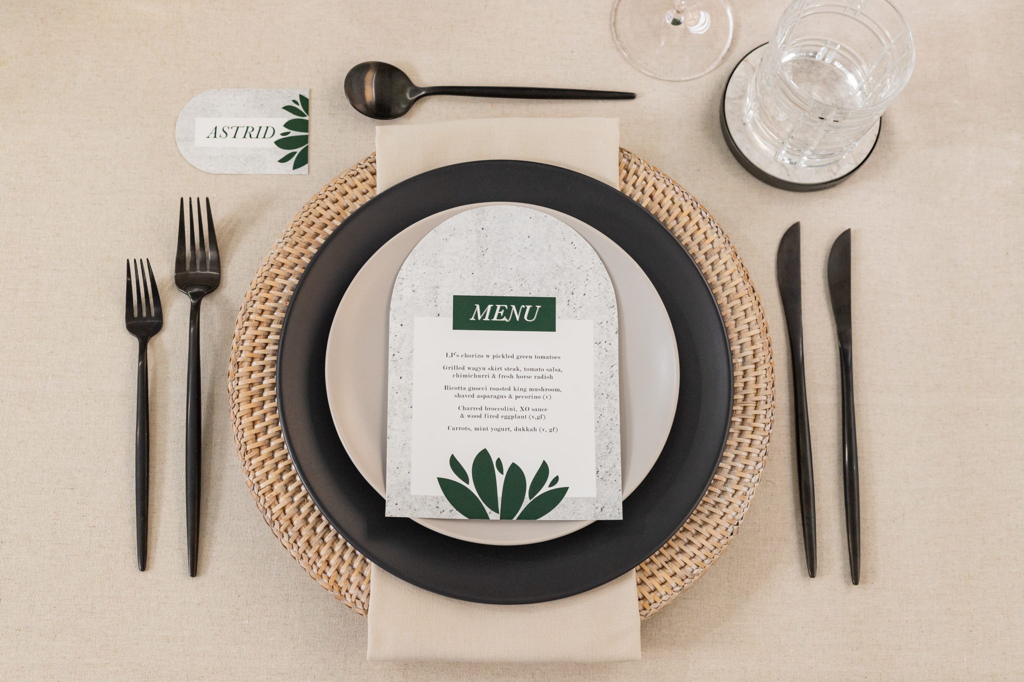 Charcoal Dinnerware Hire The Pretty Table Event Hire