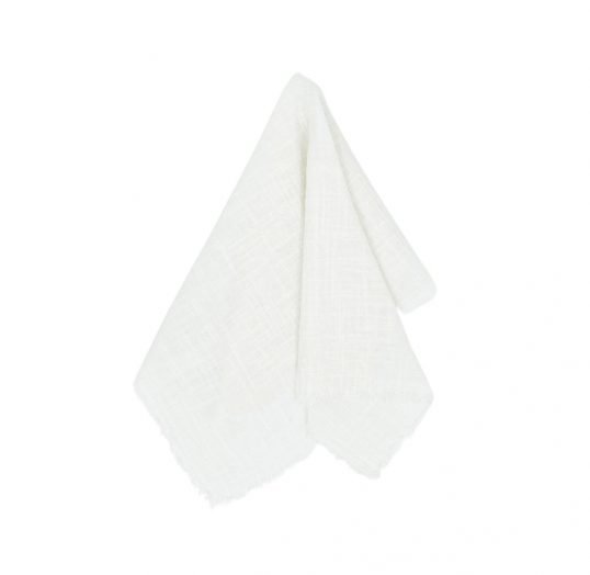white woven cotton napkin hire