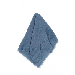 slate blue woven cotton napkin hire