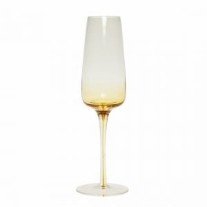 fusion amber champagne glass