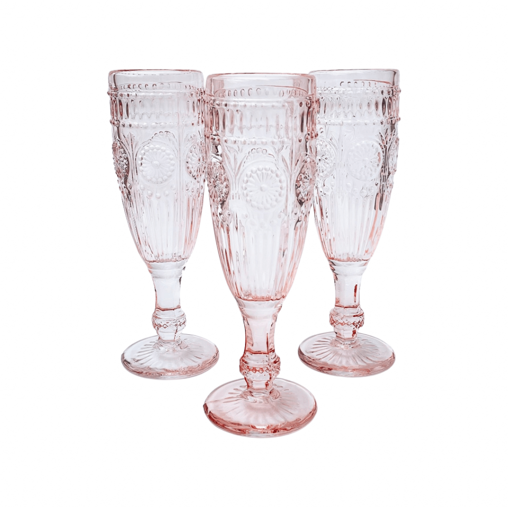 Pink Glassware Hire Sydney Pretty Pedestals