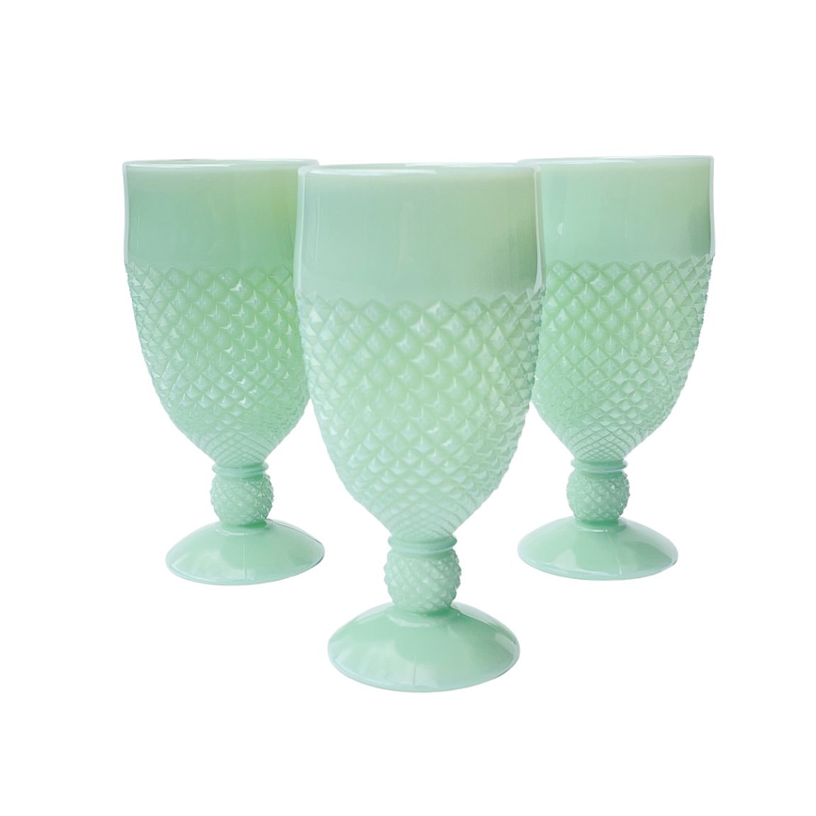 Mint Green Glassware Hire – Diamond