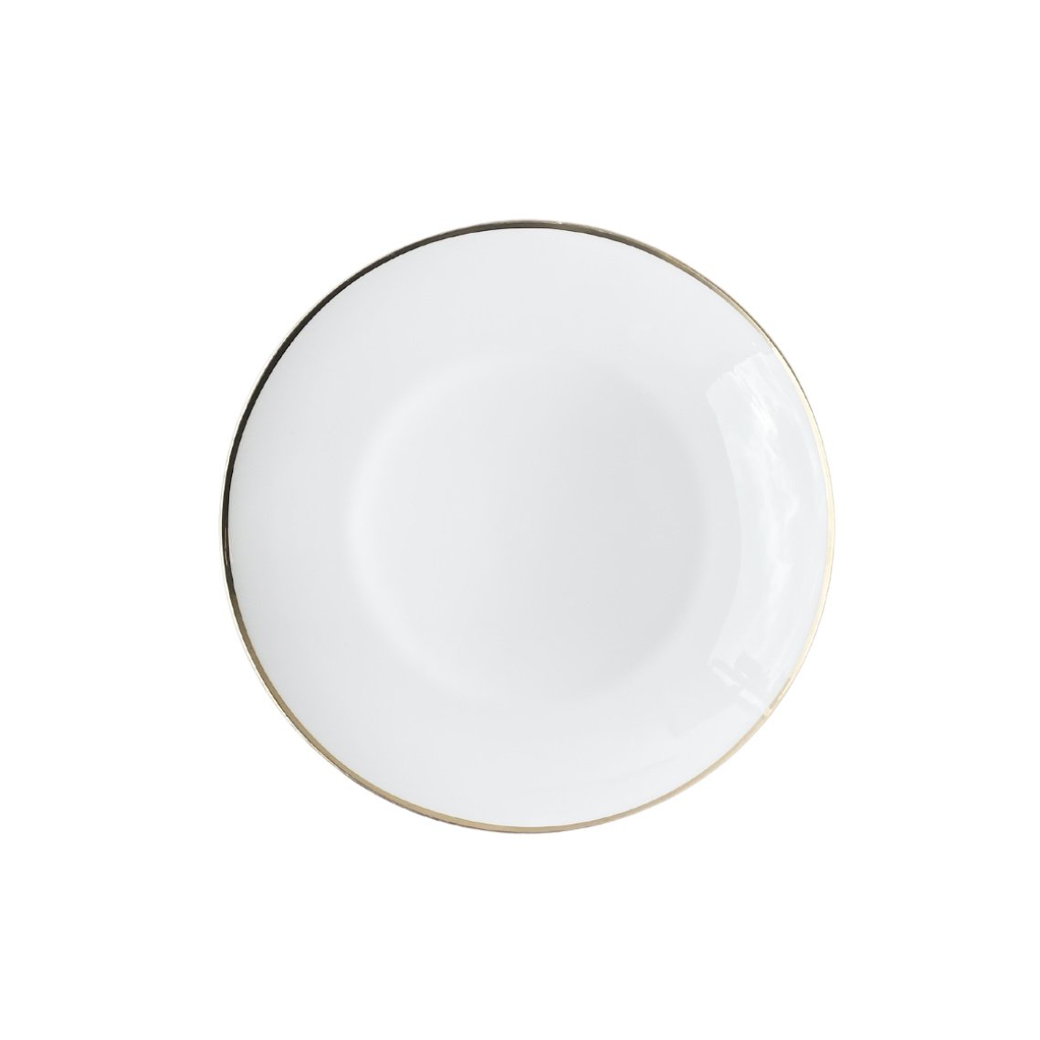 contemporary white and gold entree/dessert plate hire