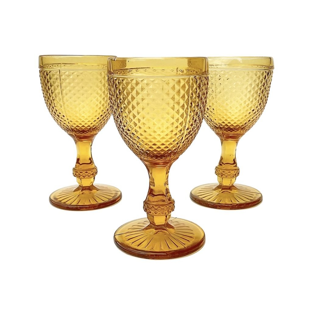 Yellow Glassware Hire Pretty Pedestals Sydney