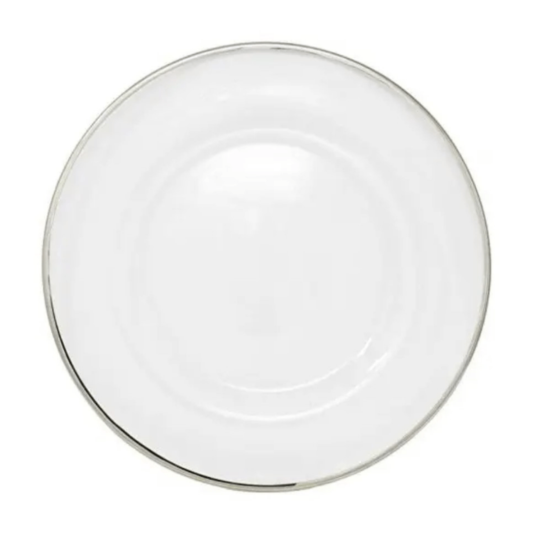 Silver Rim Charger Plate Hire