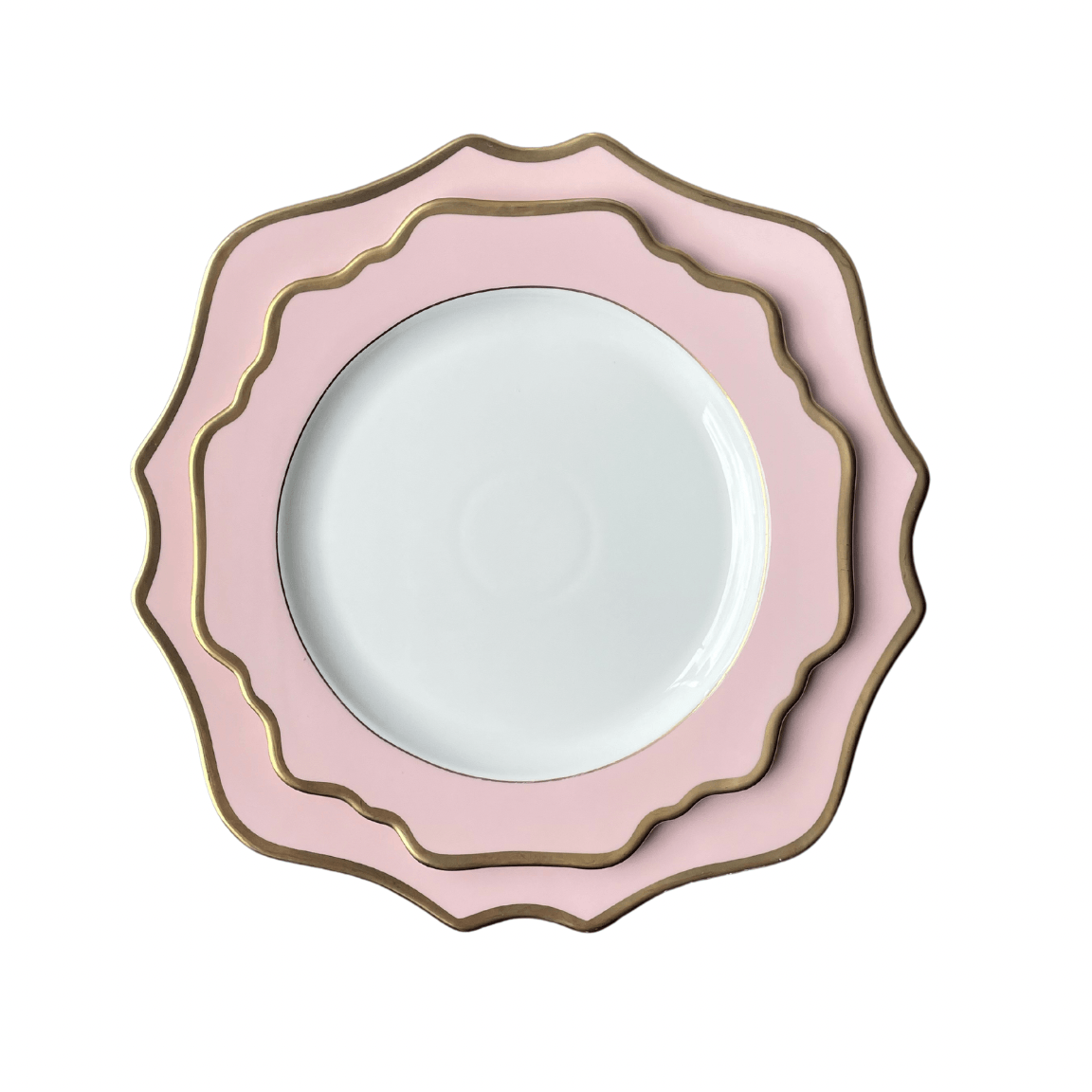 Ornate Pink and Gold Dinnerware Hire