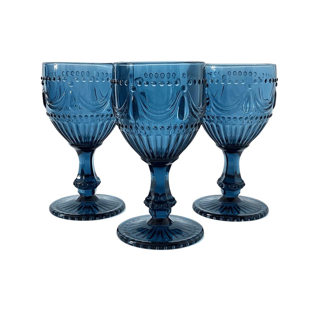 Dark Blue Glassware Hire – Versailles