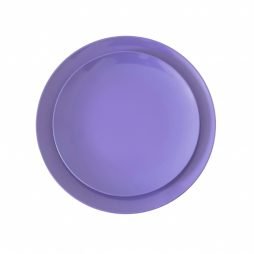 purple melamine dinnerware hire