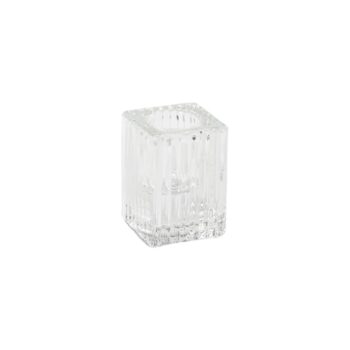 ripple clear candle holder