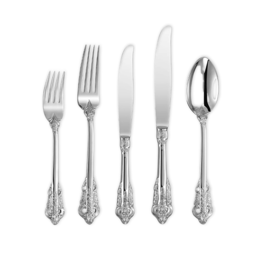 silver vintage cutlery hire