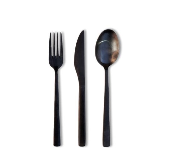 black cutlery hire