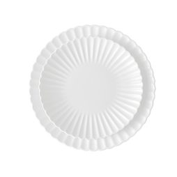 petal white dinnerware hire