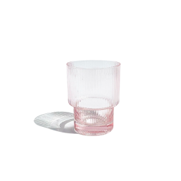 pink tumbler glass hire