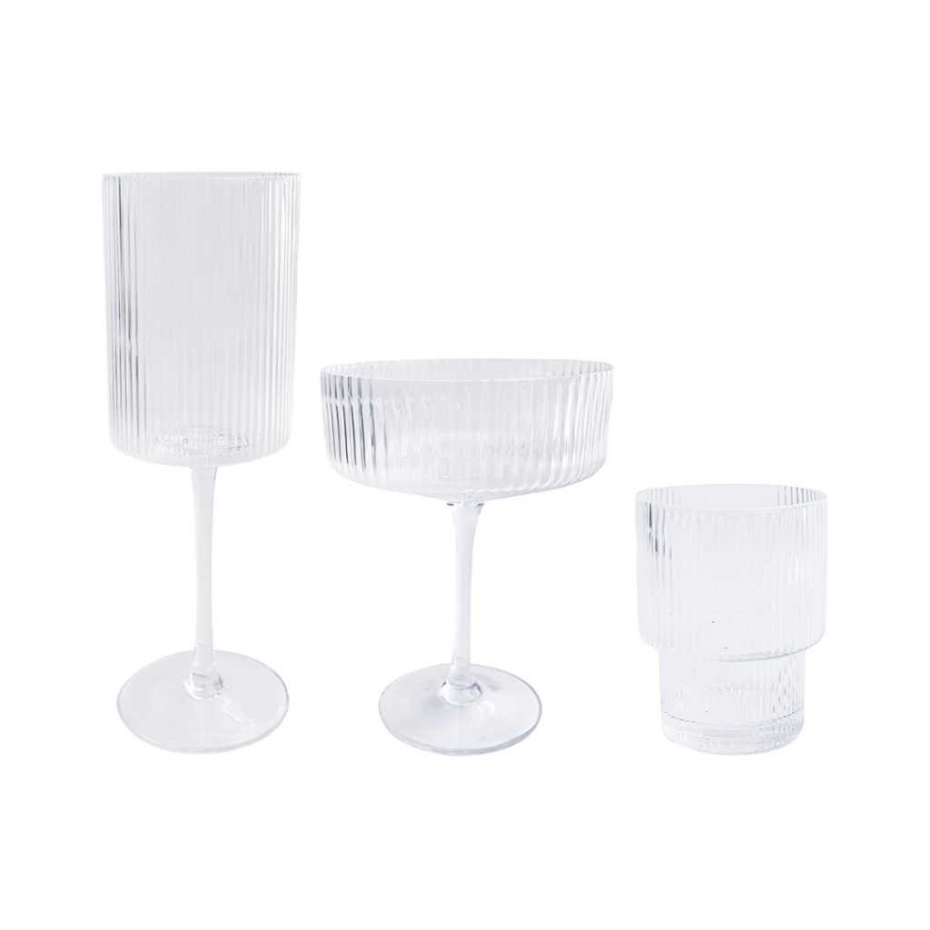 Clear Glassware Hire The Pretty Table Event Hire