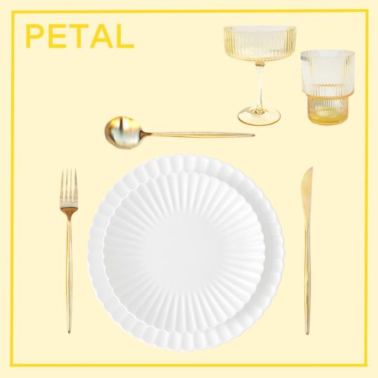 yellow tableware
