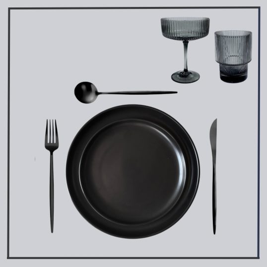 black tableware