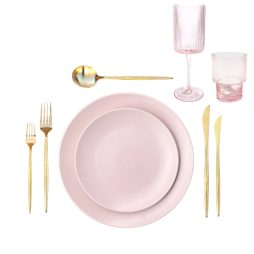 pink tableware hire