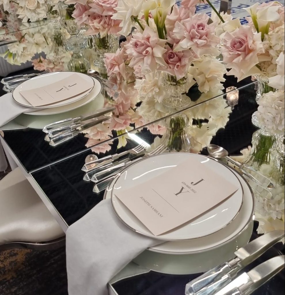 White And Silver Dinnerware Hire The Pretty Table Hire