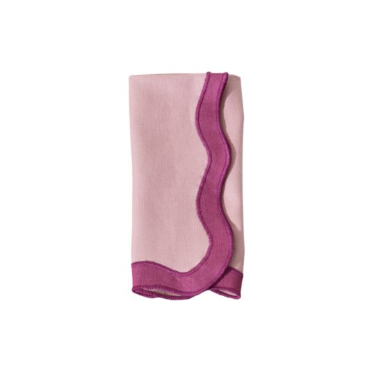 pink wave napkin hire